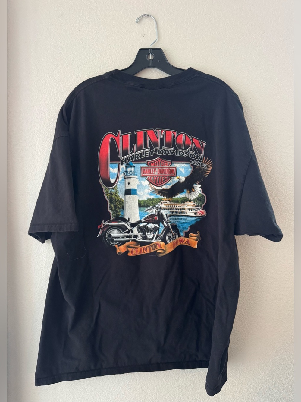 Harley-Davidson Men’s Black Eagle Flame Graphic T-Shirt XXL - Picture 3 of 3